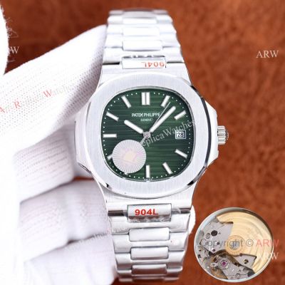 Swiss Quality Replica Watches in China Patek Philippe Nautilus Olive Green Dial 40mm Watch with 8215